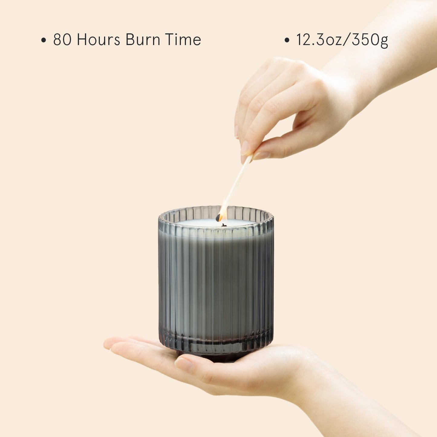 LA JOLIE MUSE Linen Scented Candle, Candles for Home Scented, Luxury Jar Candles Gifts for Women & Men, 80 Hours Long Burning, 12.3oz