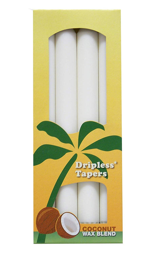 Aloha Bay Palm Tapers, White, 4 Count