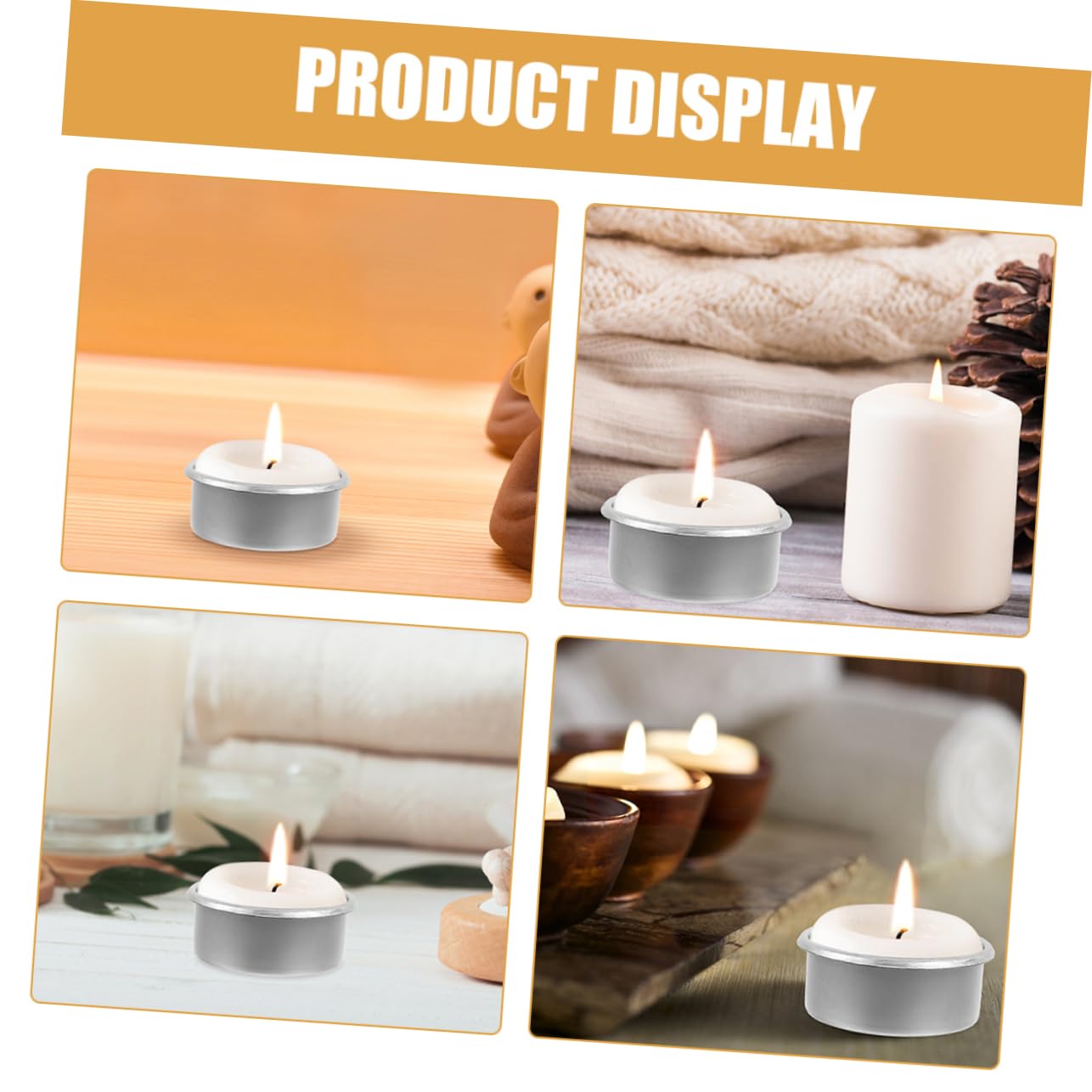 Uonlytech 15pcs Metal Candle DIY Candle Making Jars Essential Oil Cups Tealight Holders Decorative Tea Party Supplies