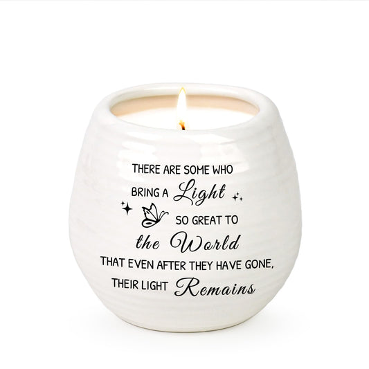 Sympathy Gift for Loss of Loved One,10 Oz Memory Candle for Loss of Loved One, Celebration of Life Decorations Memorial Gifts Bereavement Gift for Loss of Dad Mom,Sympathy Candles in Handmade Jar