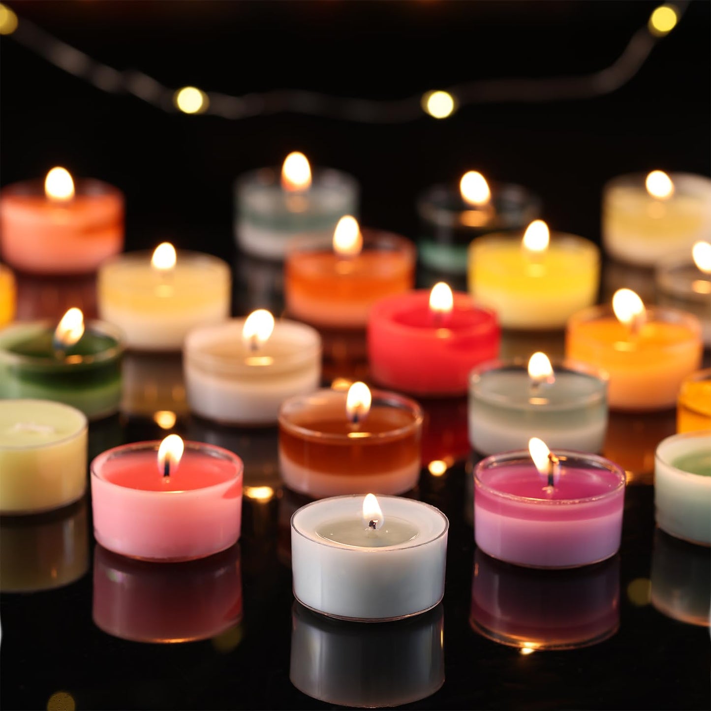 Ocean Memory Scented Tea Lights Candles – Soft Blue – 6 Hour Burn – 100% Palm Wax – Scented Tealight Candles for Holiday Relaxation, Winter Gatherings – 16 Pack Scent Votive Candle