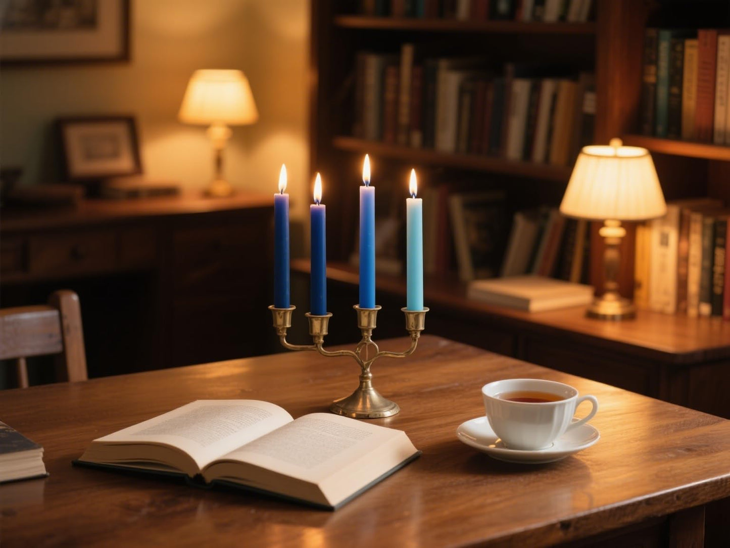 12-Pack Gradient Blue Taper Candles, 10 Inch Unscented Dripless Candlesticks, Long-Lasting Burn Time of 7-8 Hours, Perfect for Home Décor Weddings Babyshower and Events
