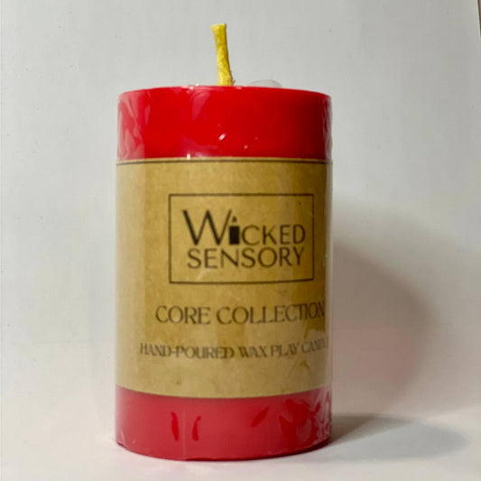 Premium Wax Play Candle - Unscented Body Safe Wax Blend for Sensory Play, Comfortable Heat Sensation - Perfect for Couples & Beginners (Red)