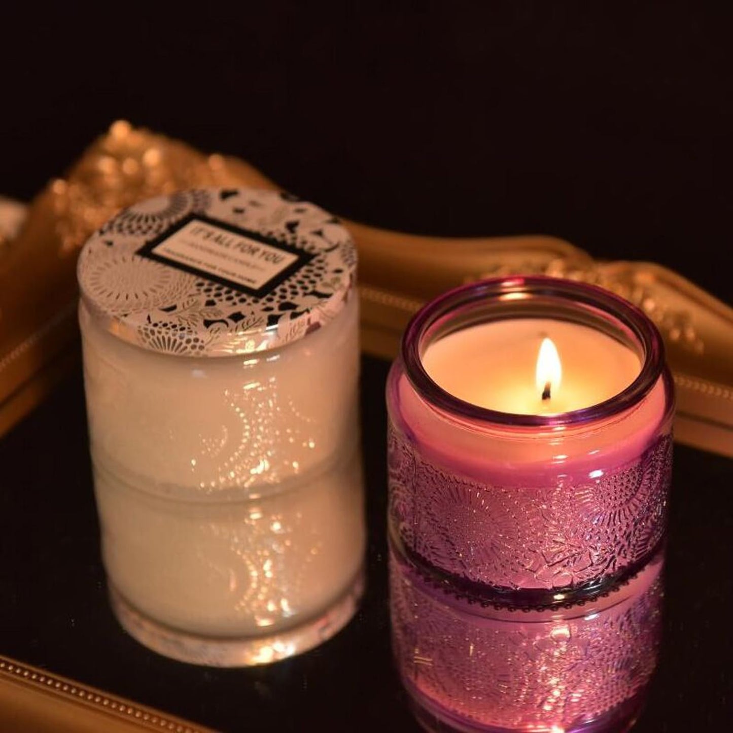 Embosse Scented Candle Glass in Jar,230G Perfume Floral Soy Wax Aroma Candle for Wedding Anniversaries Birthday Holiday Home Decor,Prefect Gift for Meditation Stress Relief Mood
