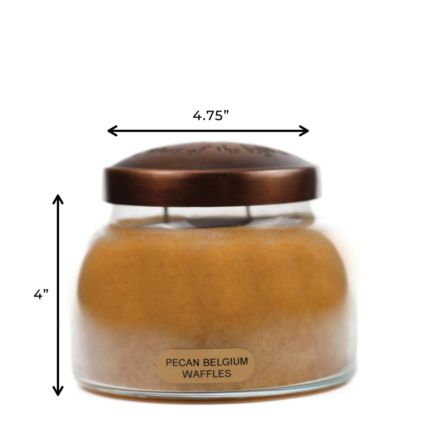A Cheerful Giver - Pecan Belgium Waffles Mama Scented Glass Jar Candle (22oz) with Lid & True to Life Fragrance Made in USA