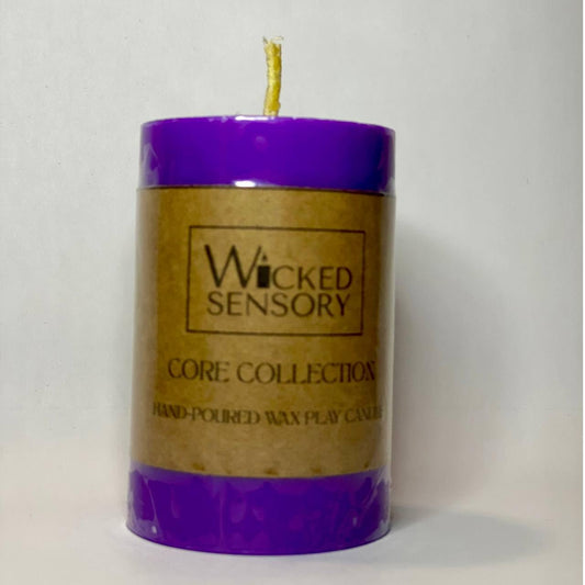 Premium Wax Play Candle - Unscented Body Safe Wax Blend for Sensory Play, Comfortable Heat Sensation - Perfect for Couples & Beginners (Purple)