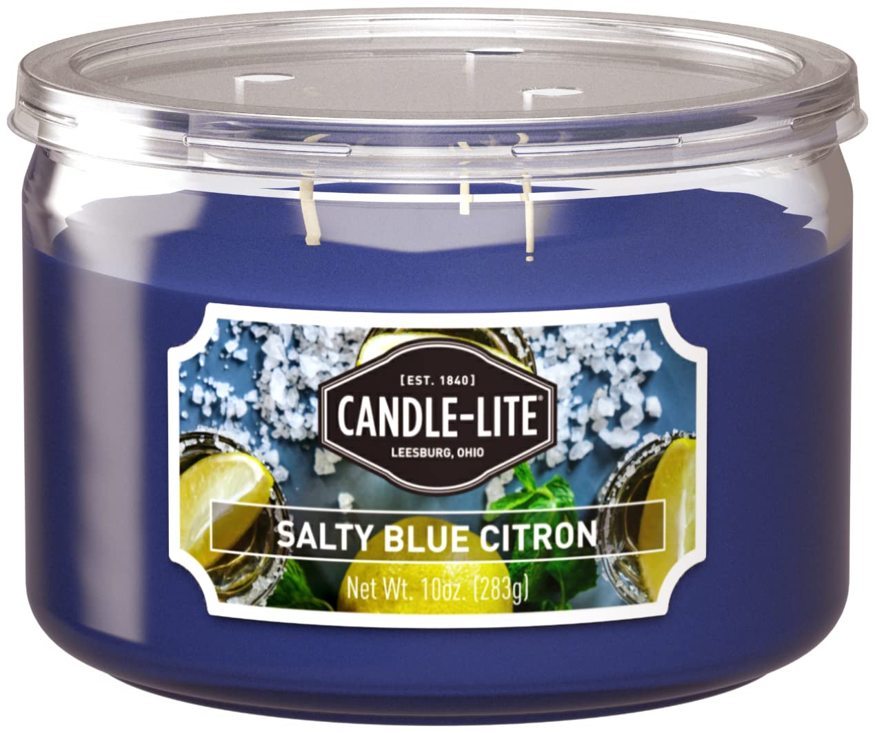 Candle-Lite Everyday Aromatherapy Candle Salty Blue Citron Scented, 10 oz
