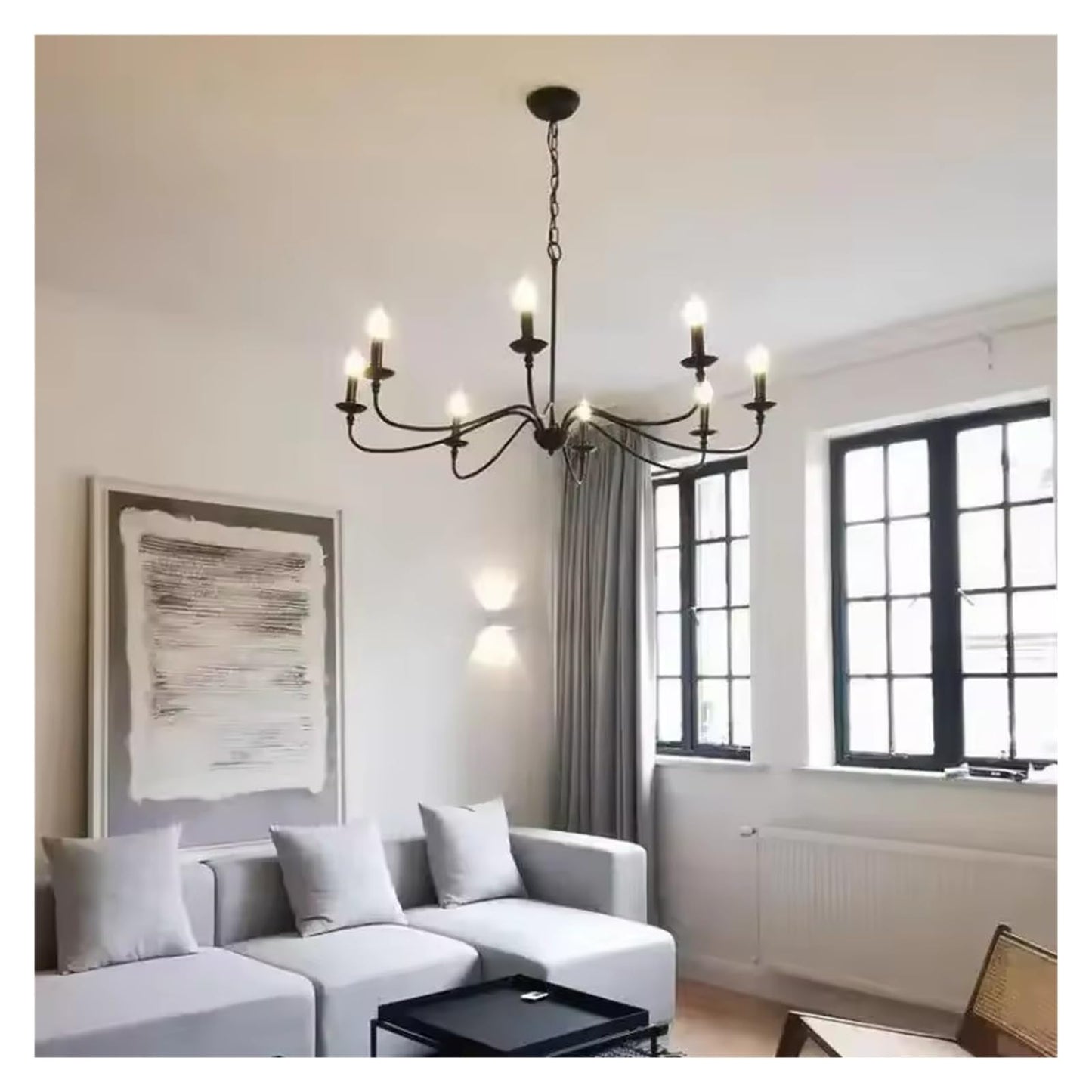 American Modern Simple Candle Chandelier Home Decoration Pendant lamp Bedroom Living Dining Room Kitchen droping Lighting,Luxury Style