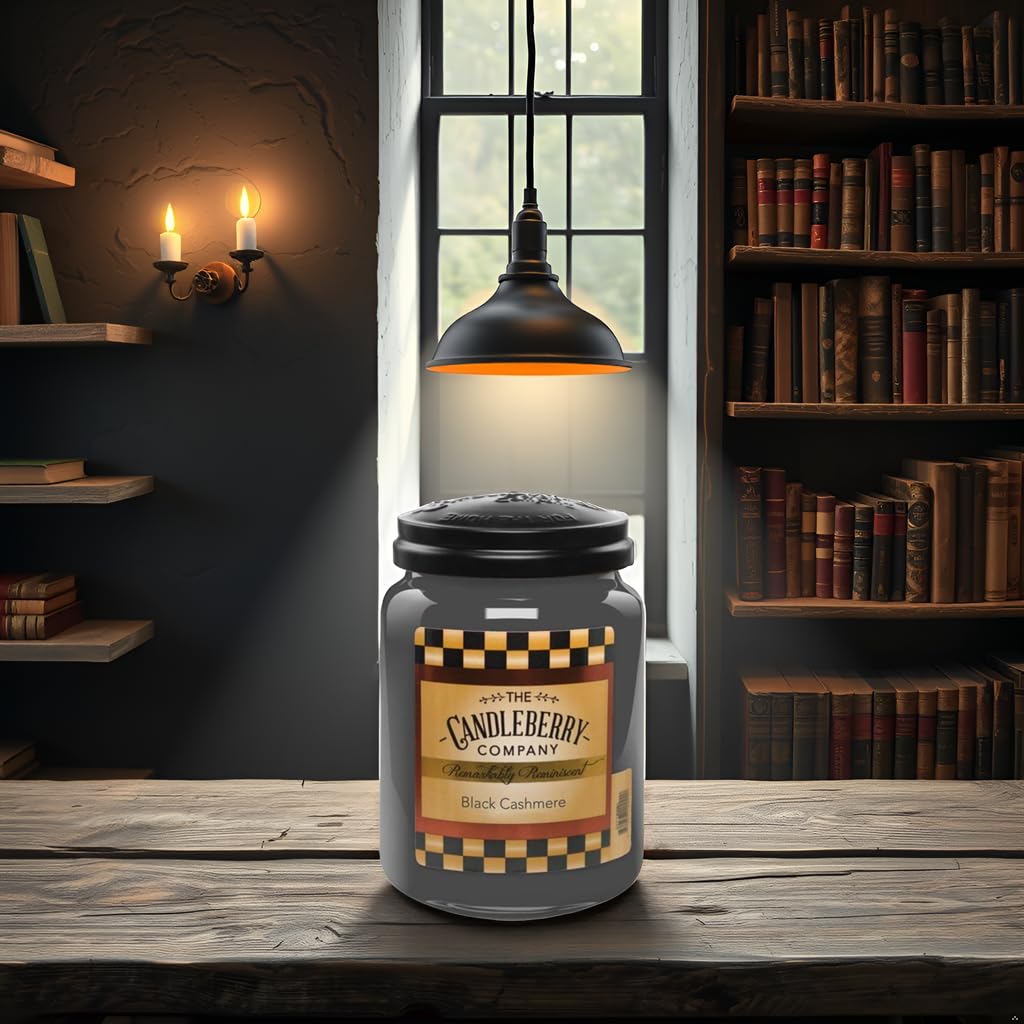 Candleberry Candles | Black Cashmere Candle | Best Candles on The Market | Hand Poured in The USA | Highly Scented & Long Lasting | Large Jar