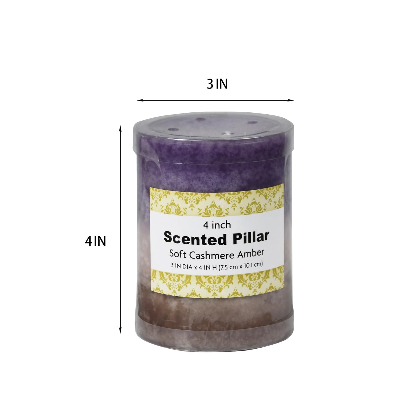 4 Inch Purple Sand Scented Pillar Candle