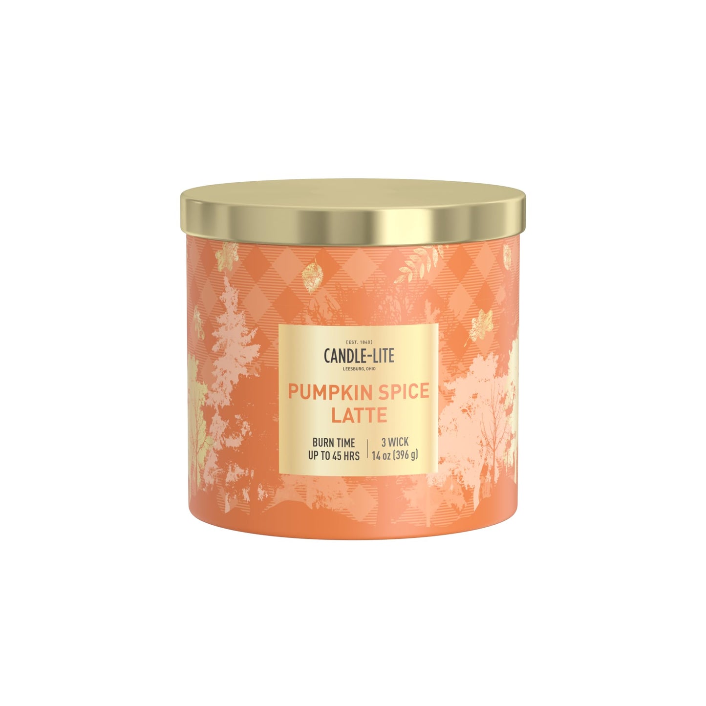 Candle-lite Halloween Scented Candles, Pumpkin Accord with Buttercream, 14 oz Jar, 45 Hour Burn, Fall Scented Candle for Home Decor, 3-Wick, Proudly Poured in USA, Halloween Candle Decoration