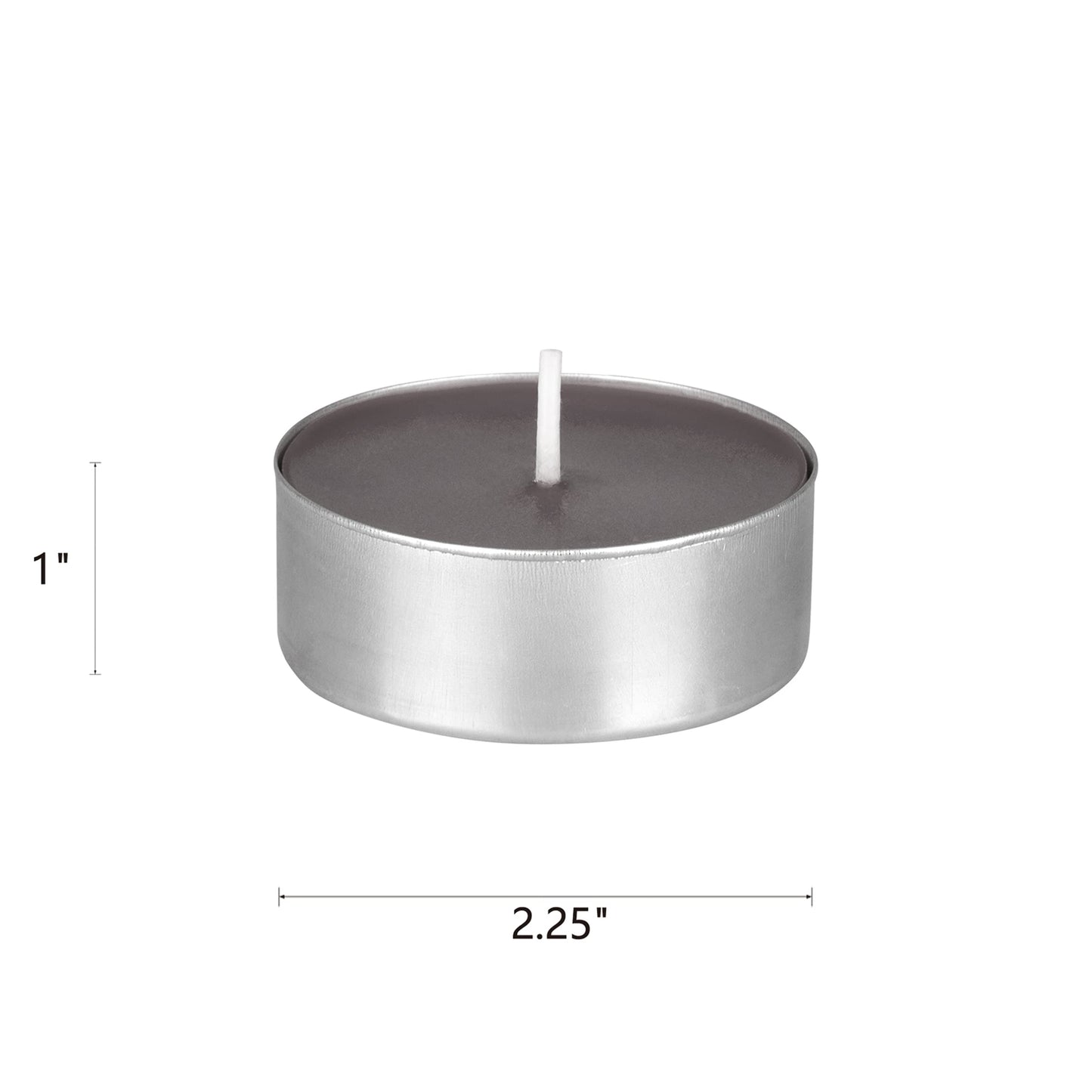 Mega Candles 12 pcs Unscented Oversize Dary Gray Tea Lights Candles, Pressed Wax Candle 12 Hour Burn Time, Home Décor, Wedding Receptions, Occasions, Events, Meditations, Tranquility, Spa