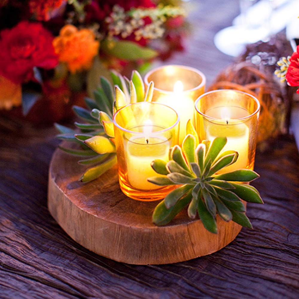 Small Citronella Candles Outdoor and Indoor Soy Wax Votive Candles for Party Dinner and Camping - 12 Hours Burn Time, Set of 20