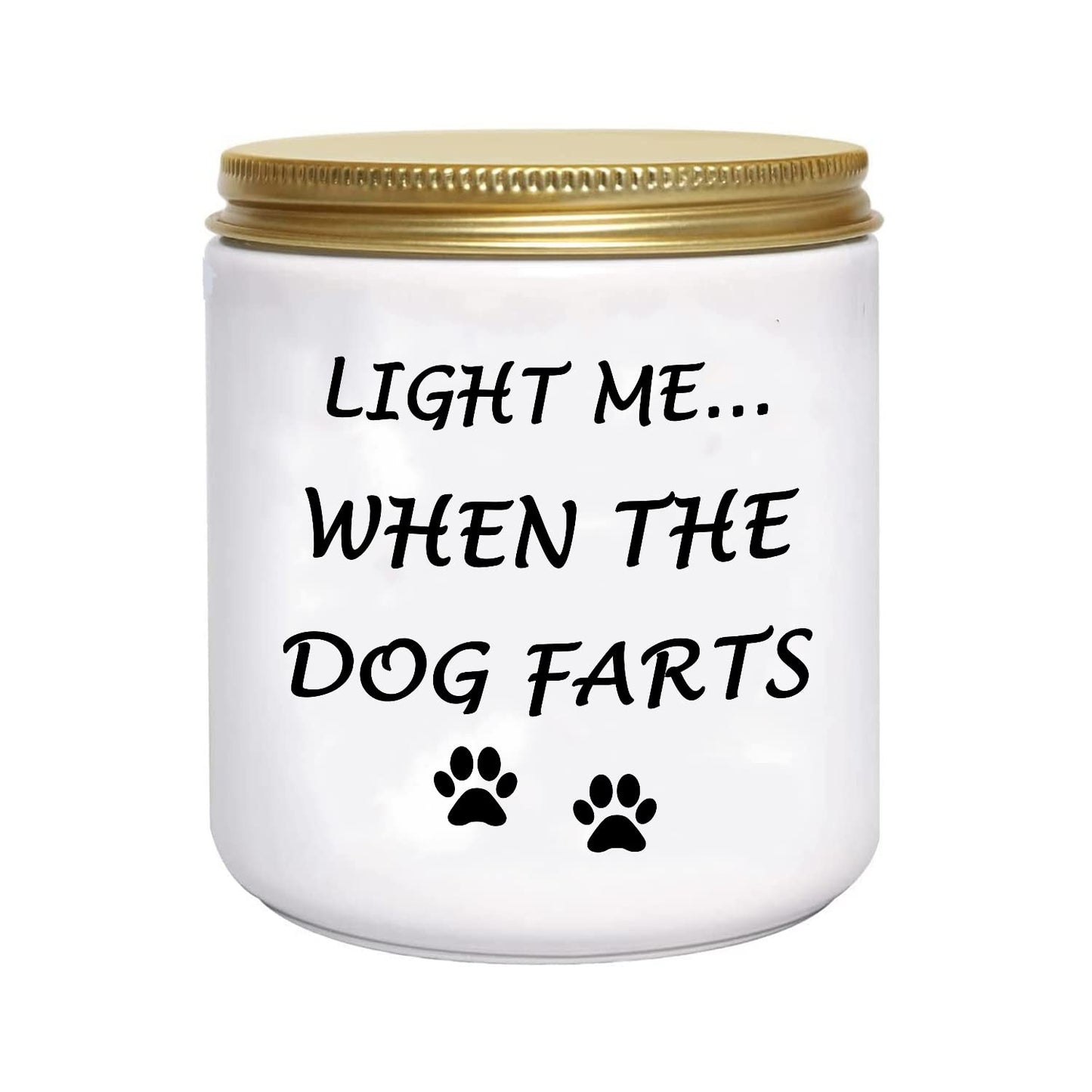 BFJLIFE Funny Gifts for Women Unique Dog Mom Dog Lovers Mothers Day Christmas Birthday Gifts for Sister Best Friend Her Girlfriend Wife Light Me When Farts Lavender Scented Soy Candles