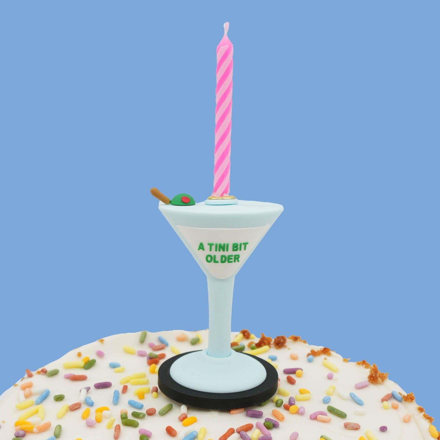GOOFBALLS Funny Birthday Candle Holder – Humorous Party Decoration & Gag Gift – Quirky Cake Topper for Adults & Friends - Martini