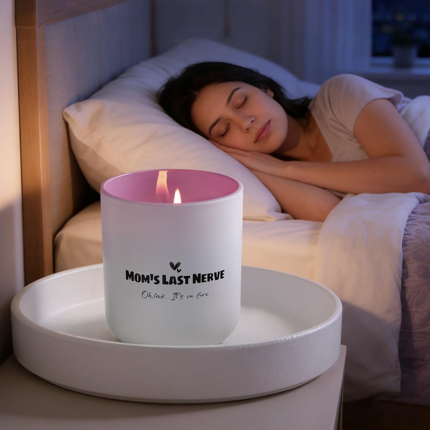 Mom's Last Nerve Funny Gifts Candle for Mom, Lavender Scented Candle from Daughter Son, Soy Wax Jar Candles Long Lasting Mother's Day