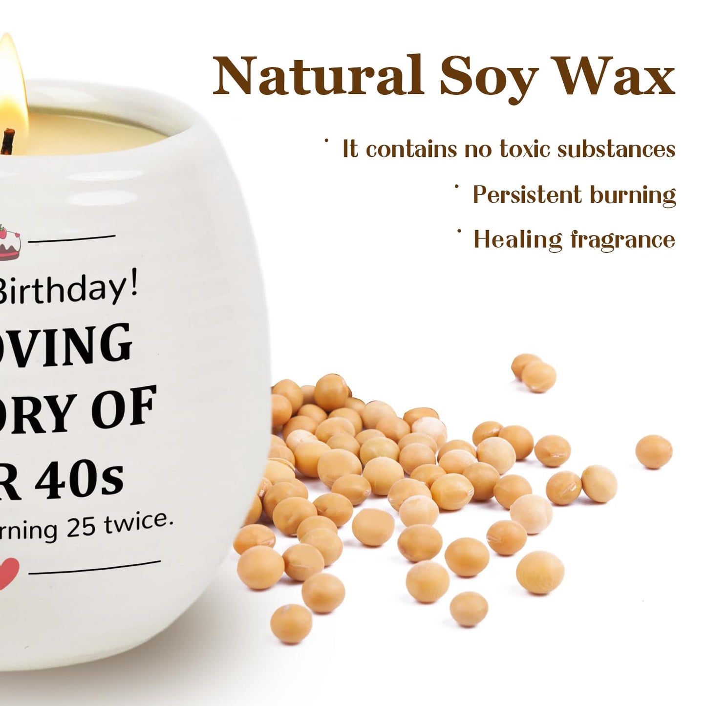 50th Birthday Gifts for Women - 18Oz Lavender Scented Soy Wax Candles, 1976 & 50 Year Old Gifts for Women Men Wife Her Sister Friend Mom, Happy Candles for 50th Birthday Decorations