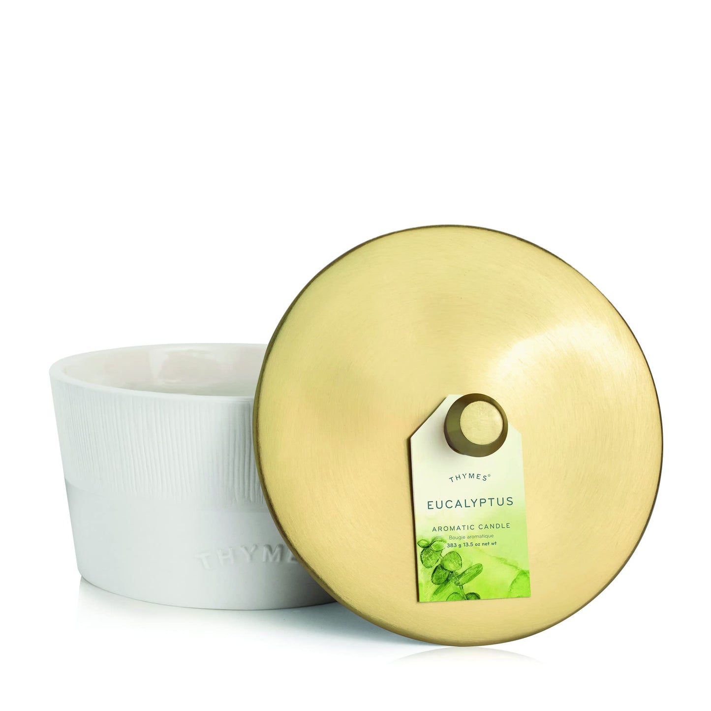 Thymes 3-Wick Candle with Lid - Eucalyptus - 13.5 Oz