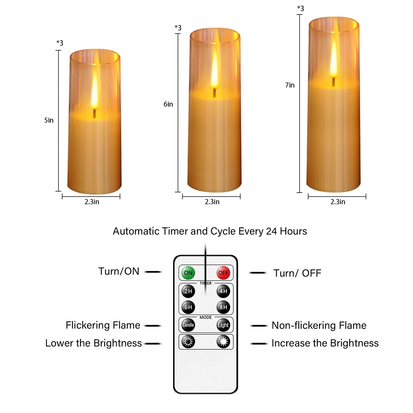 Sasigeiaa Flickering Flameless Candles,Battery Operated, Flameless Candles with Remote, 2/4/6/8 Hour Timer, Realistic Jumping Flame Effect, Perfect for Home Decor, Holiday Decoration Pcs 9 (Gold)