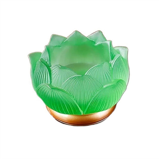 cfycfy987 Candelabra Glazed Lotus Candlestick Household Decoration Ornaments Candle Holder Household Offering Lamp Holder Candle Sticks Holder(Green)