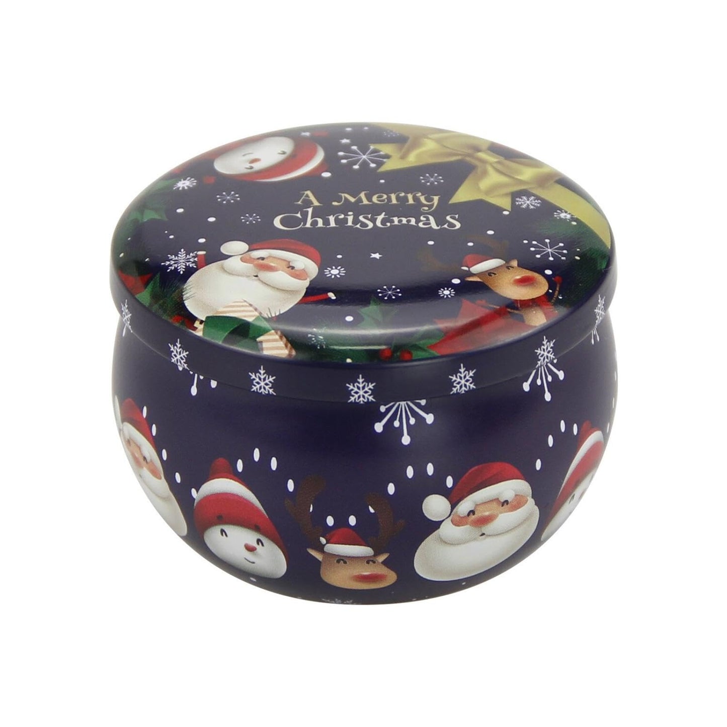 FWJUNHUYC Scented candle tin can drum metal packaging tinplate gift candy scented candle set tin box
