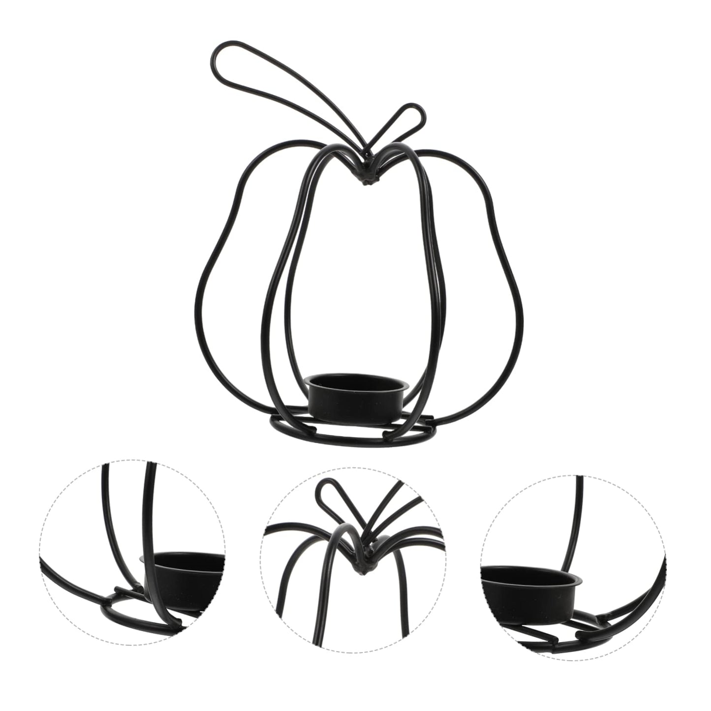 Creative Iron Wrought Candlestick Holder for Home Decor Unique Design Sturdy Table Centerpiece for Weddings Parties and Rustic Settings