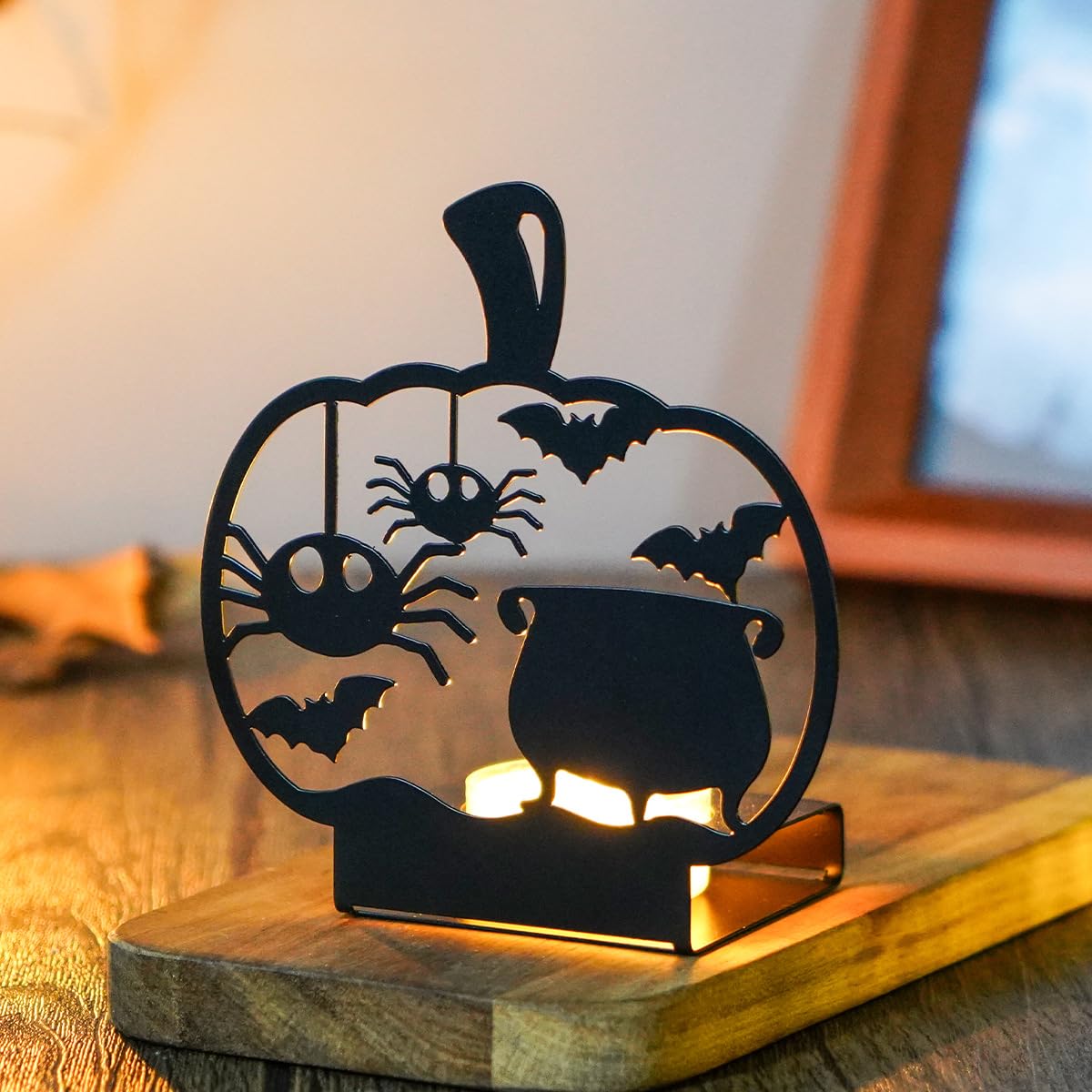Candle Holders Bulk for Holiday Decor Indoor Outdoor Decorations for Halloween Party Table Kitchen Fireplace Bookshelf Desk Table Seasonal Display
