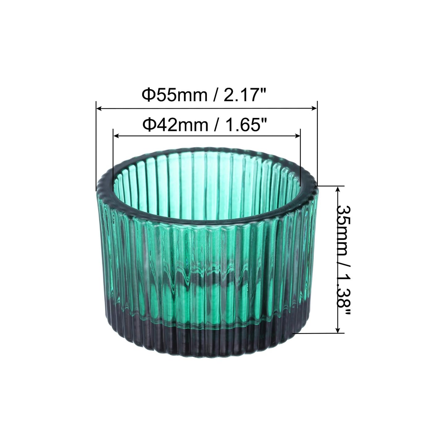 PATIKIL 2 Pcs Tealight Candle Holder, Tea Lights Candle Holder Glass Votive Candle Holders Glass Candle Holders for Table Centerpiece Decor Wedding Dinner Party, Dark Blue