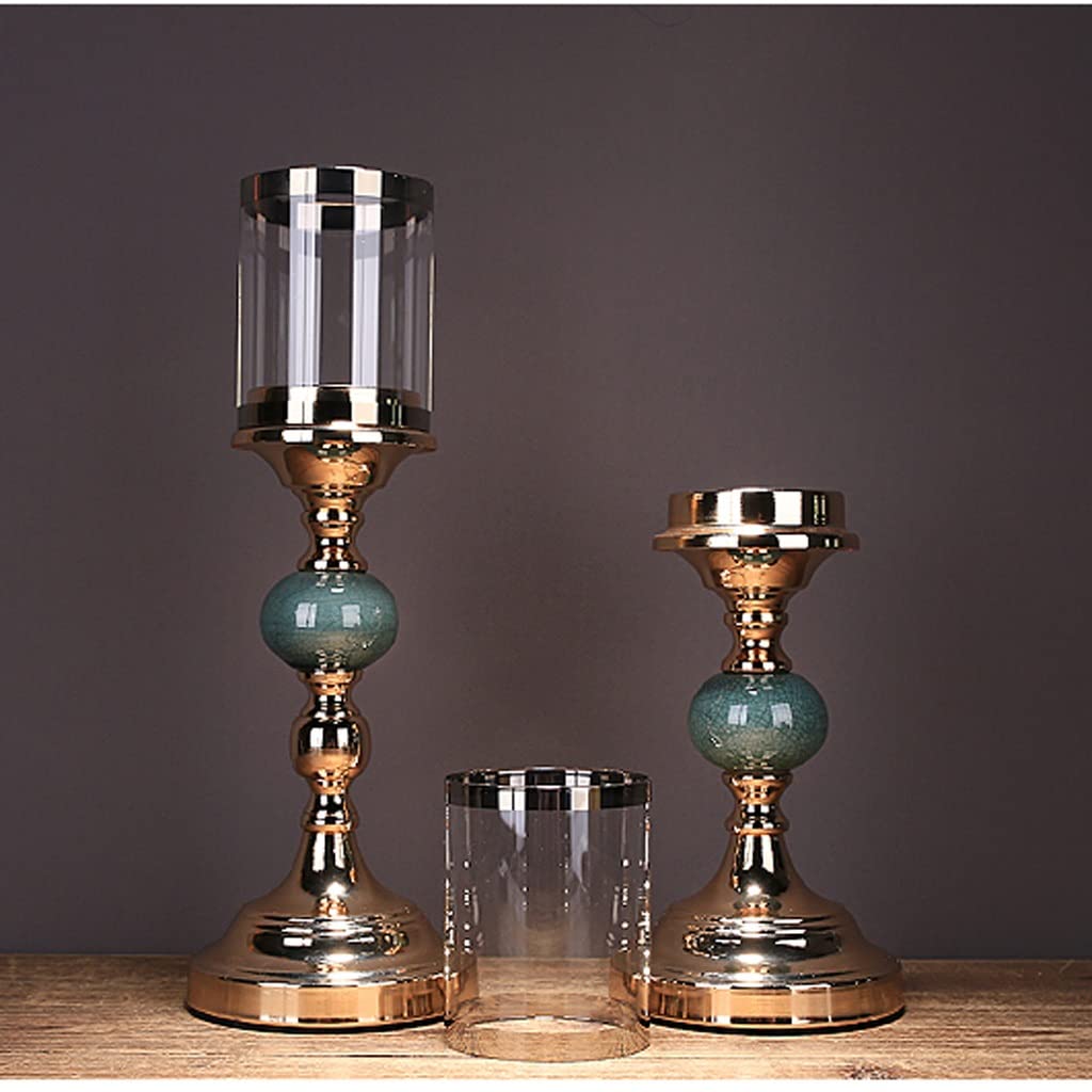 Candle Holder New Chinese Style Ceramic Candle Holder Home Table Decoration Romantic Candle Candles Dinner Props Decoration Candle Holder Wine Cabinet Candlestick (Size : B)