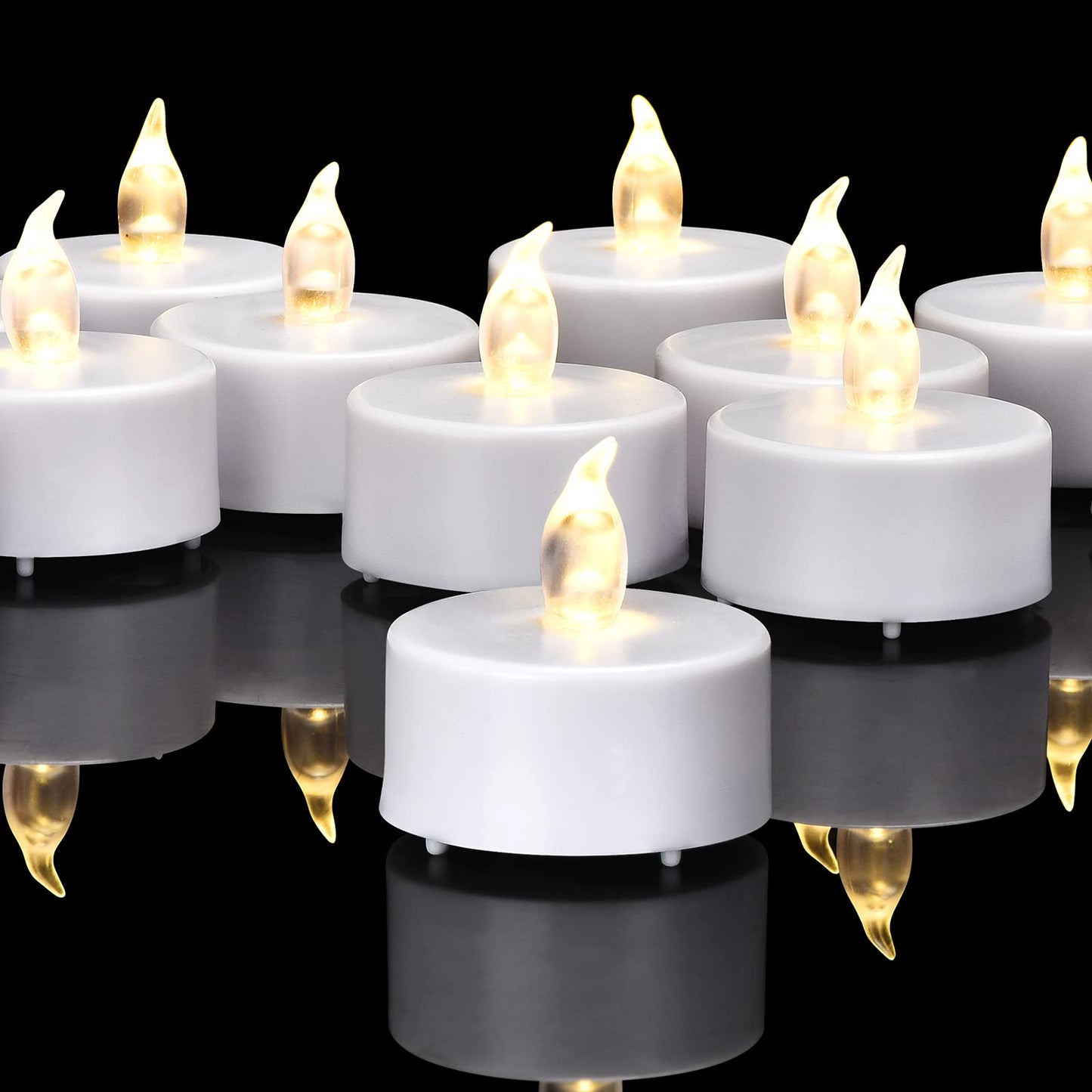 Paichi Flameless Tea Lights Candles, LED Battery Operated Electric Votive Fake Candles Realistic Flickering and 200+ Hours Long Lasting Bright for Celebrations Festivals (150 Pack, White)