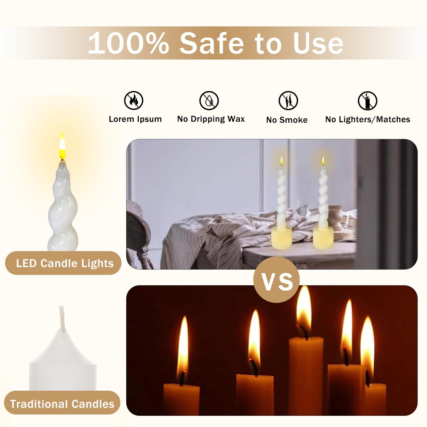 Gedengni Spiral Taper Candle LED Candlesticks, 7.5 Inch Flameless Tapered Candles Battery Candle Sticks Remote Twisted Candlestick for Dinner Holiday Wedding Party Housewarming-2D