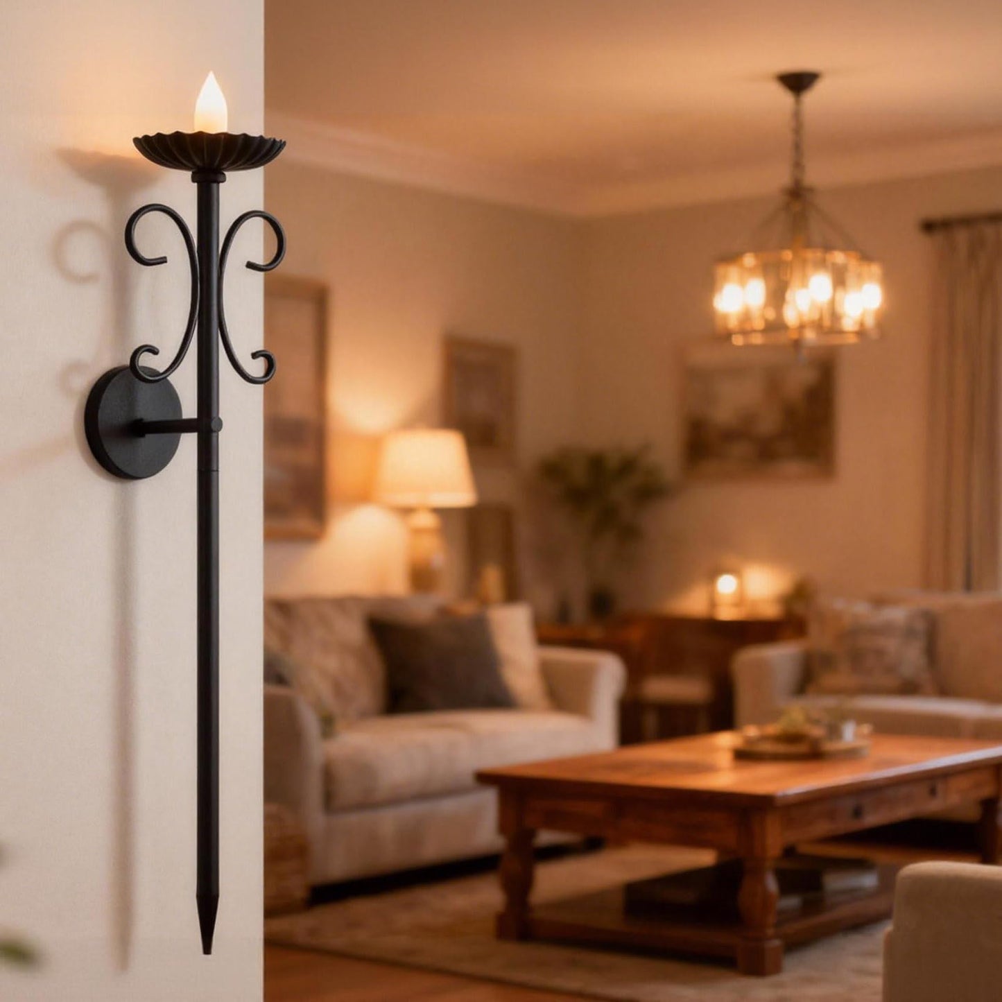 SJBFOOXB Metal Candle Sconce Holder Set of 2 Wall Mount Candle Holders,Modern Wall Candle Sconces Hanging for Living Room Farmhouse Fireplace Wedding