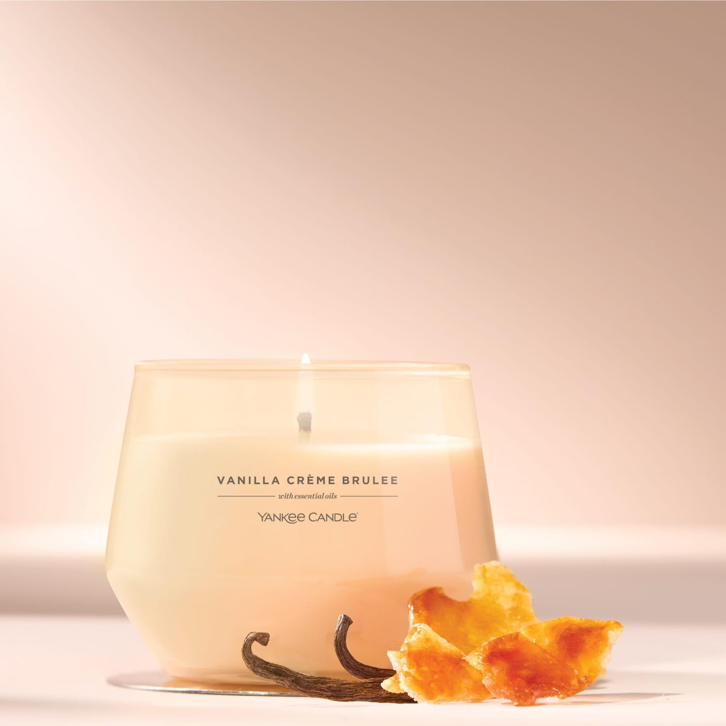 Yankee Candle Studio Scented Candle with up to 50 Hour Burn Time, Premium Plant Wax Blend for Consistent Burn, 10 oz Jar Candle with Room Filling Fragrance, Vanilla Creme Brulee (Pack of 1)