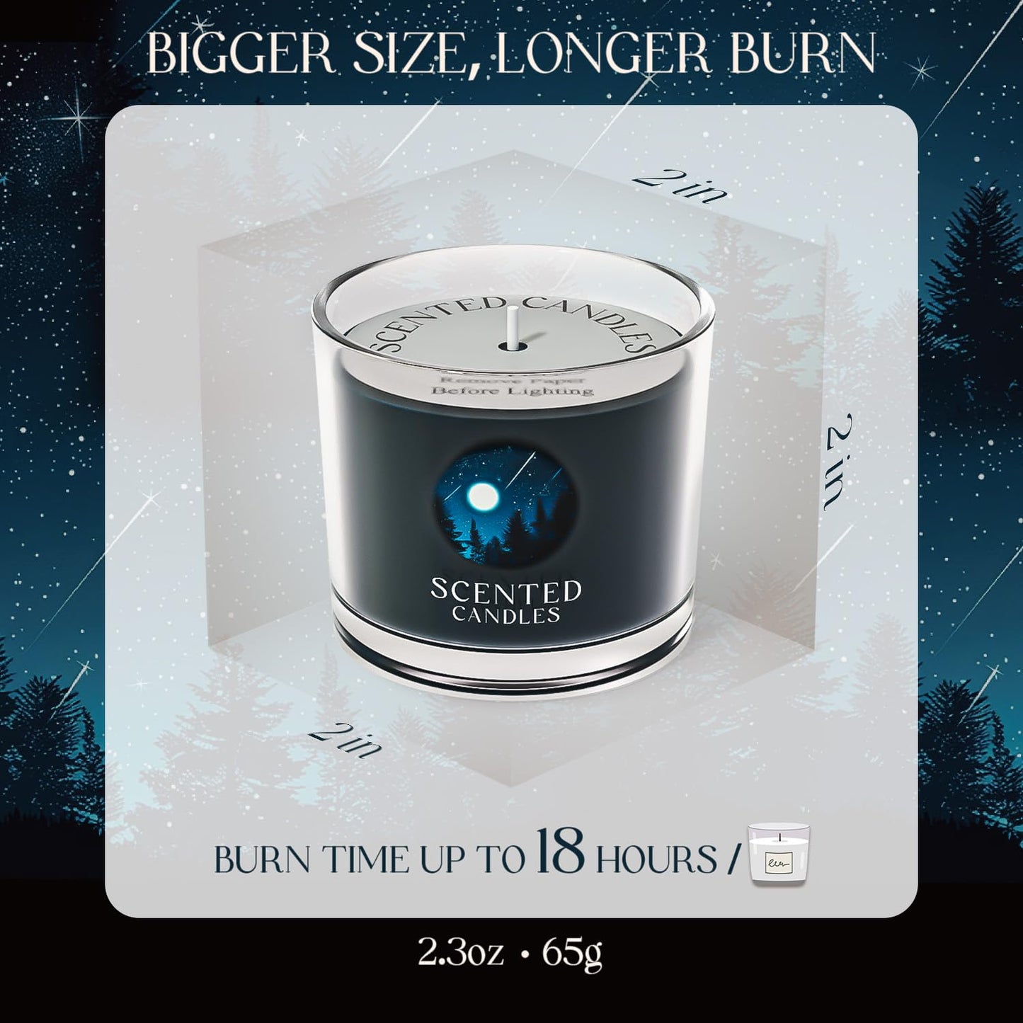 CHILLFLAME Candles for Men, Scented Candles Gifts for Women, Candle Gift Set for Him, 3 Scented Votive Candles, Birthday Gifts for Men (Black, 7 oz)