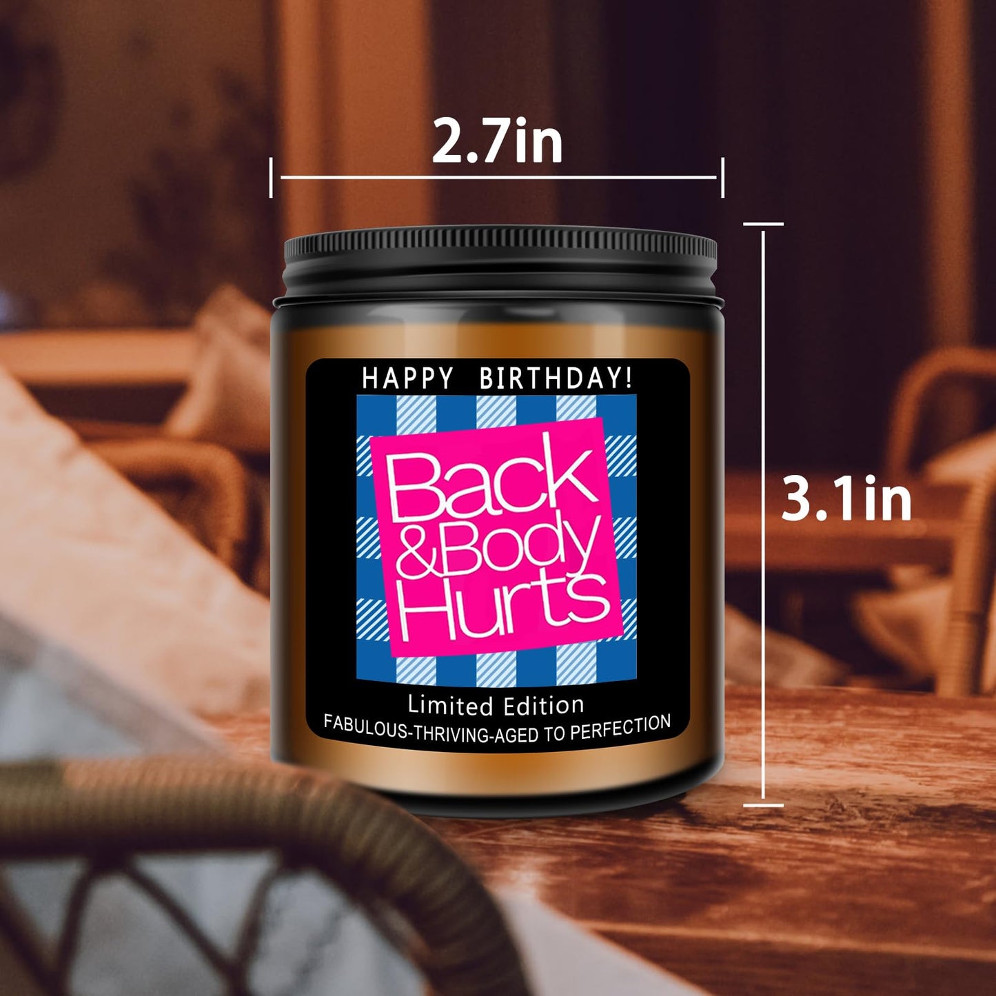 Homsolver Birthday Gifts for Women Men, Happy Birthday Decoration Candles Gift for Her Him, Funny Friendship Mom Dad Sister Friends Wife Husband Present Ideas - Lavender Scented Candle