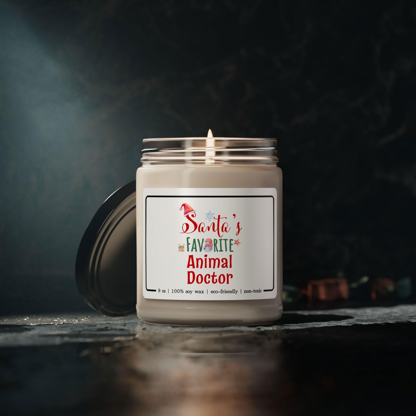 Santa's Favorite Animal Doctor Candle - Christmas Gifts for Veterinarian Vet Animal Physician Boss Veterinary Doctor Party Decor - Xmas, New Year - Cinnamon Vanilla Scent, 9oz