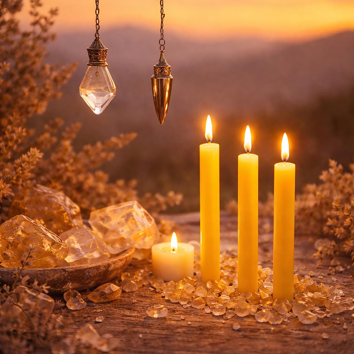 SOUL STICKS Pure Soul Magic Spell Chime Taper Candles 20 Pack - Ideal for Altar, Rituals, Ceremonies, Meditation Yellow Candle for Witchcraft Supplies, Wiccan Supplies, Candles Clearance