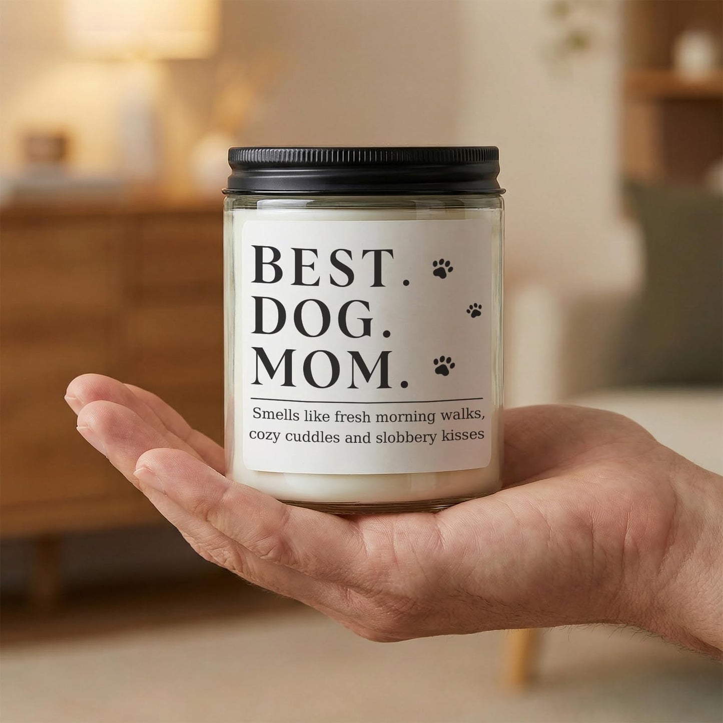 RIZOOCE Dog Mom Gifts for Women, Unique Dog Mom Lovers Gift for Her Girlfriend Sister Bestie Wife, Funny Mothers Day Present Ideas - Lavender Scented Candle