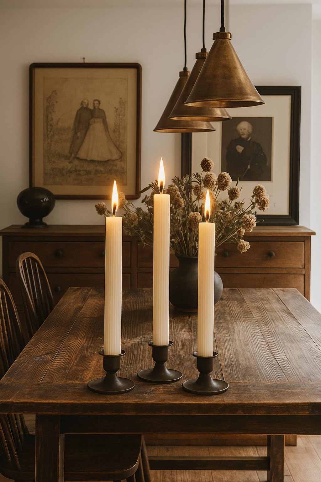 Ribbed Taper Candles 10 Inch 12 Pack Ivory – CW Studio Fluted Candlesticks, Unscented 11 Hour Dripless Smokeless Burn – Elegant Dinner Centerpiece for Weddings, Home Decor & Holiday Tables