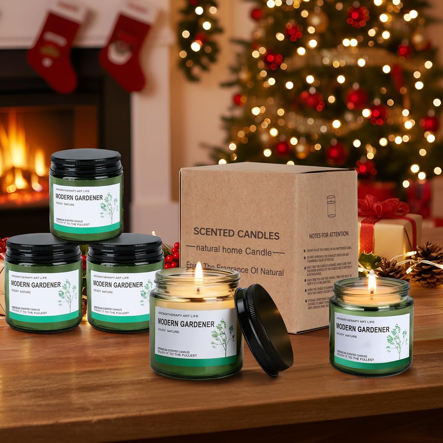Lavender Candles, Scented Candles, Made of Natural Organic Soy Wax, in Glass Jars, can Burn for 160 Hours continuously, an Ideal Gift for Friends on Their Birthdays