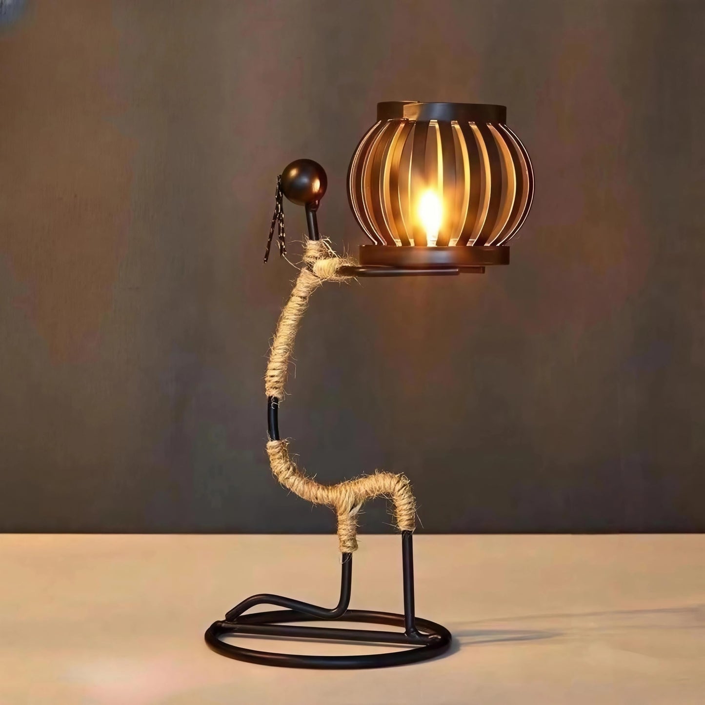 Candle Holder Decor for Centerpieces, Tea Light Candle Holder for Home, Bar, Restaurant, Hotel Dinning Table Decor, Handmade Iron Craft (Style G)