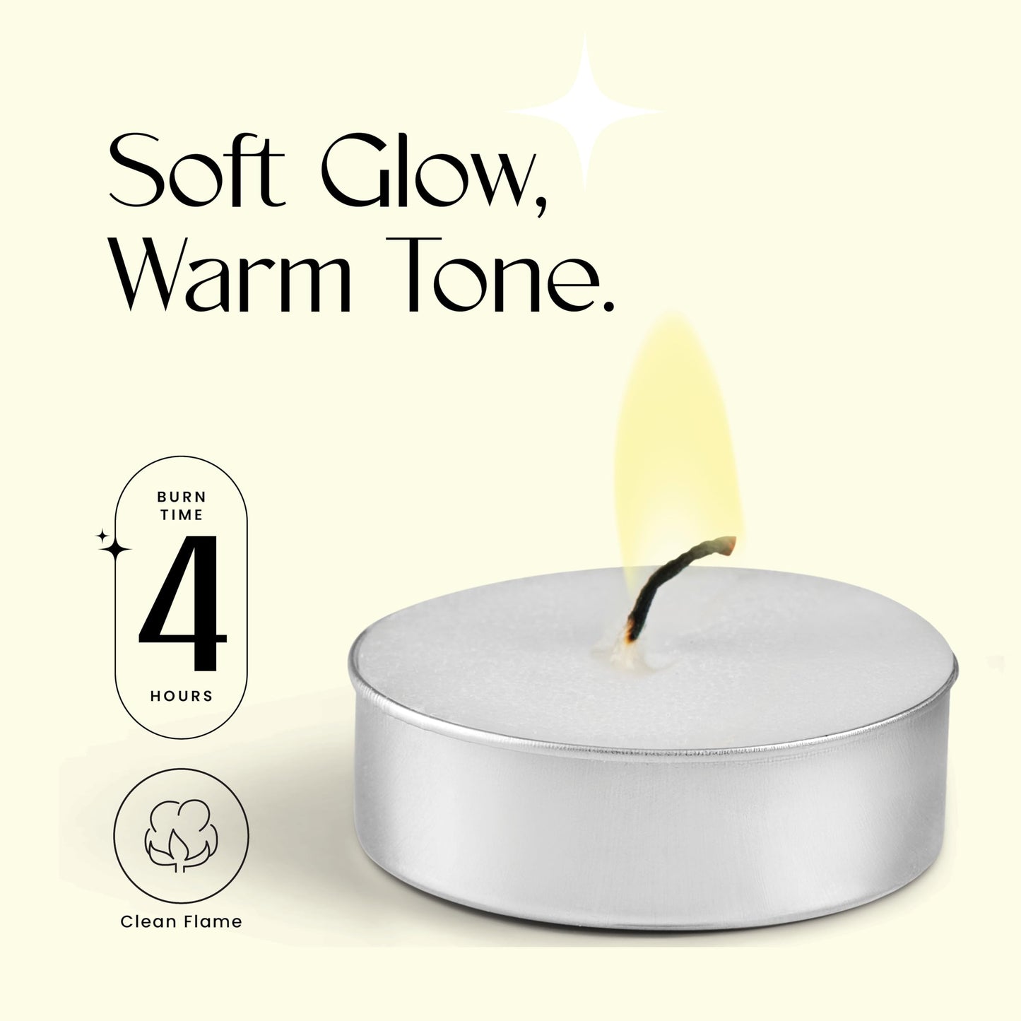 Leor & Lair Tea Light Candles 200 Pack – Bulk Tealights for Weddings, Events & Restaurants – 4 Hour Paraffin Palm Wax Blend – Mini Candles Bulk for Centerpieces, Lanterns & Tealight Holders