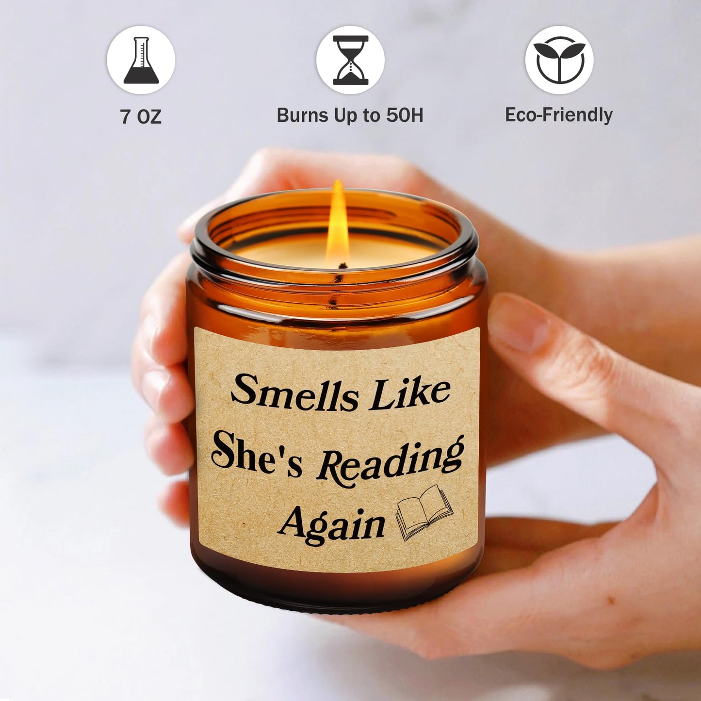 Funny Gifts for Book Lovers, Birthday Gifts Book Candle, Bookish Gift for Readers, Literary Gift, Perfect Present for Reading Lovers Women, Reader, Bookworm Friends