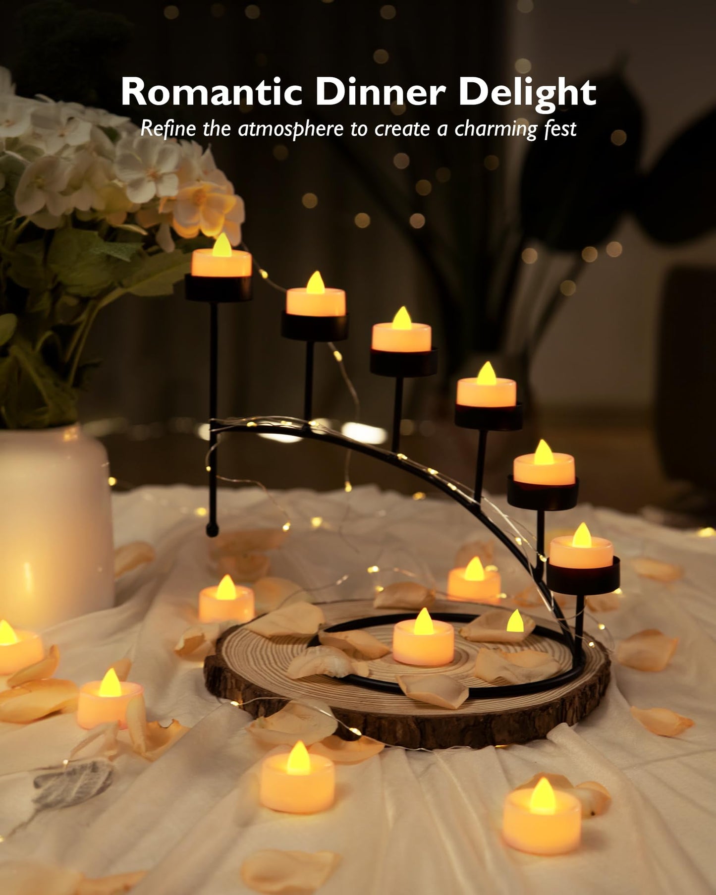 BEICHI Flameless TeaLights Candles with Timer,6 Hours On and 18 Hours Off in 24 Hours Cycle Automatically,Pack of 12 Battery Operated LED Tea Lights Flickering Votive Candles Timer Warm Yellow Light