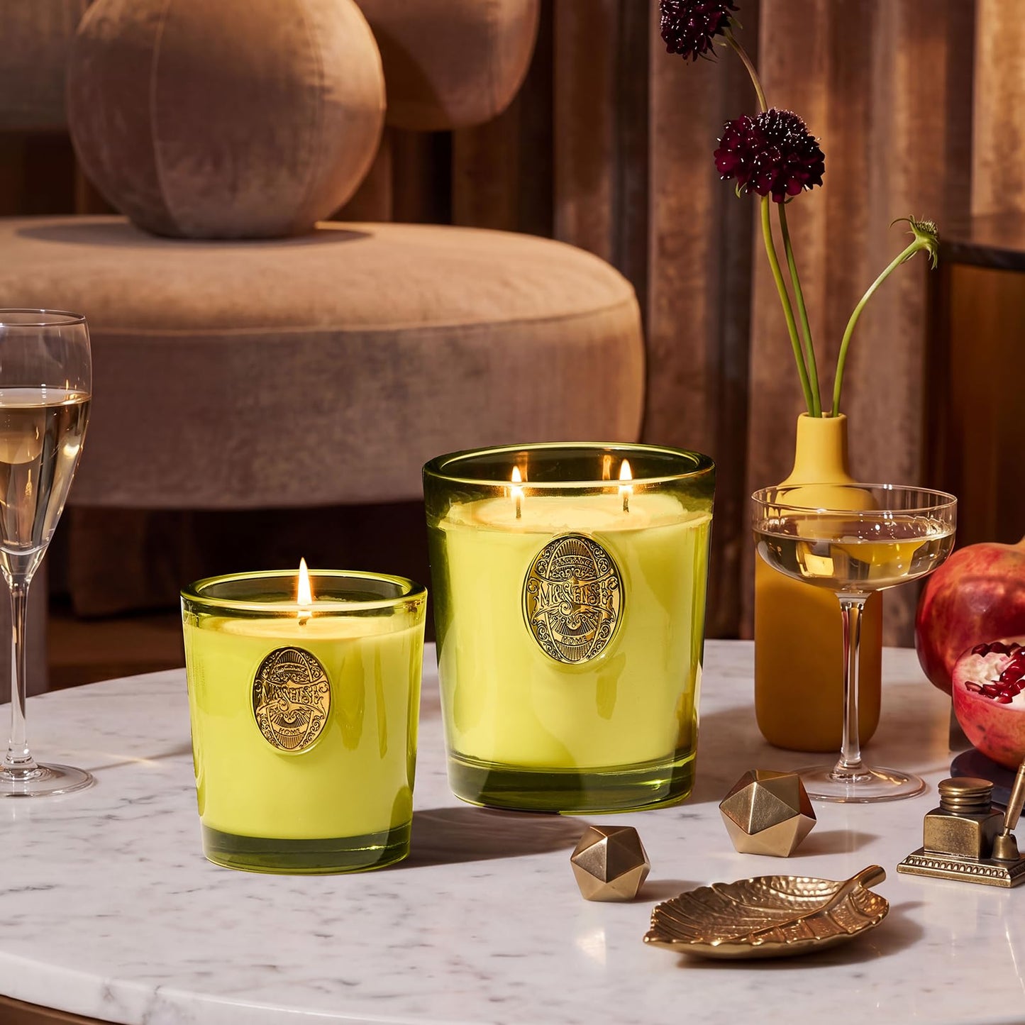 M&SENSE Natural Fresh Soy Candle | White Tea Sage & Matcha Green | 9.2 oz, 50H Burn Time | Luxury Scented Candle for Relaxation, Gifting, Home Décor | Ideal for Bedroom, Office, Party Ambiance