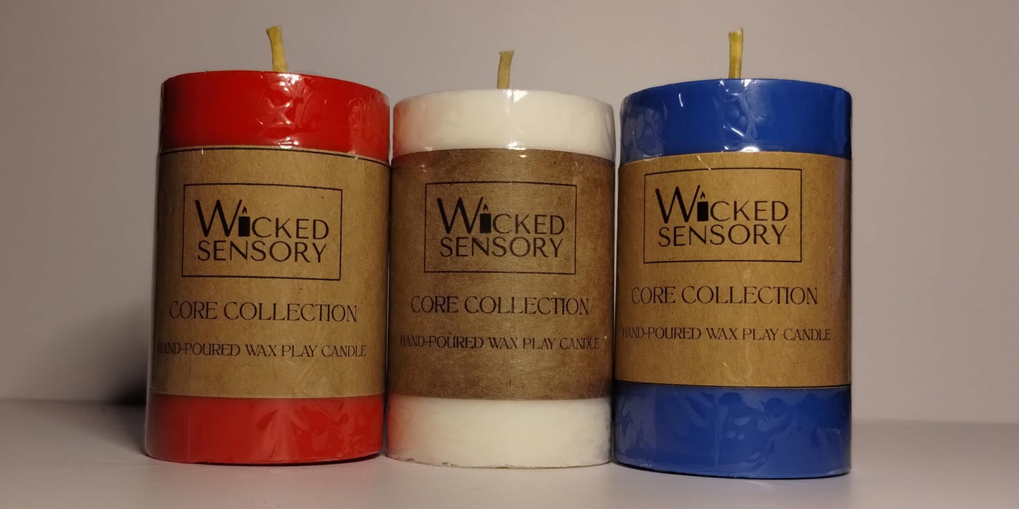 Premium Wax Play Candle - Unscented Body Safe Wax Blend for Sensory Play, Comfortable Heat Sensation - Perfect for Couples & Beginners (Red)
