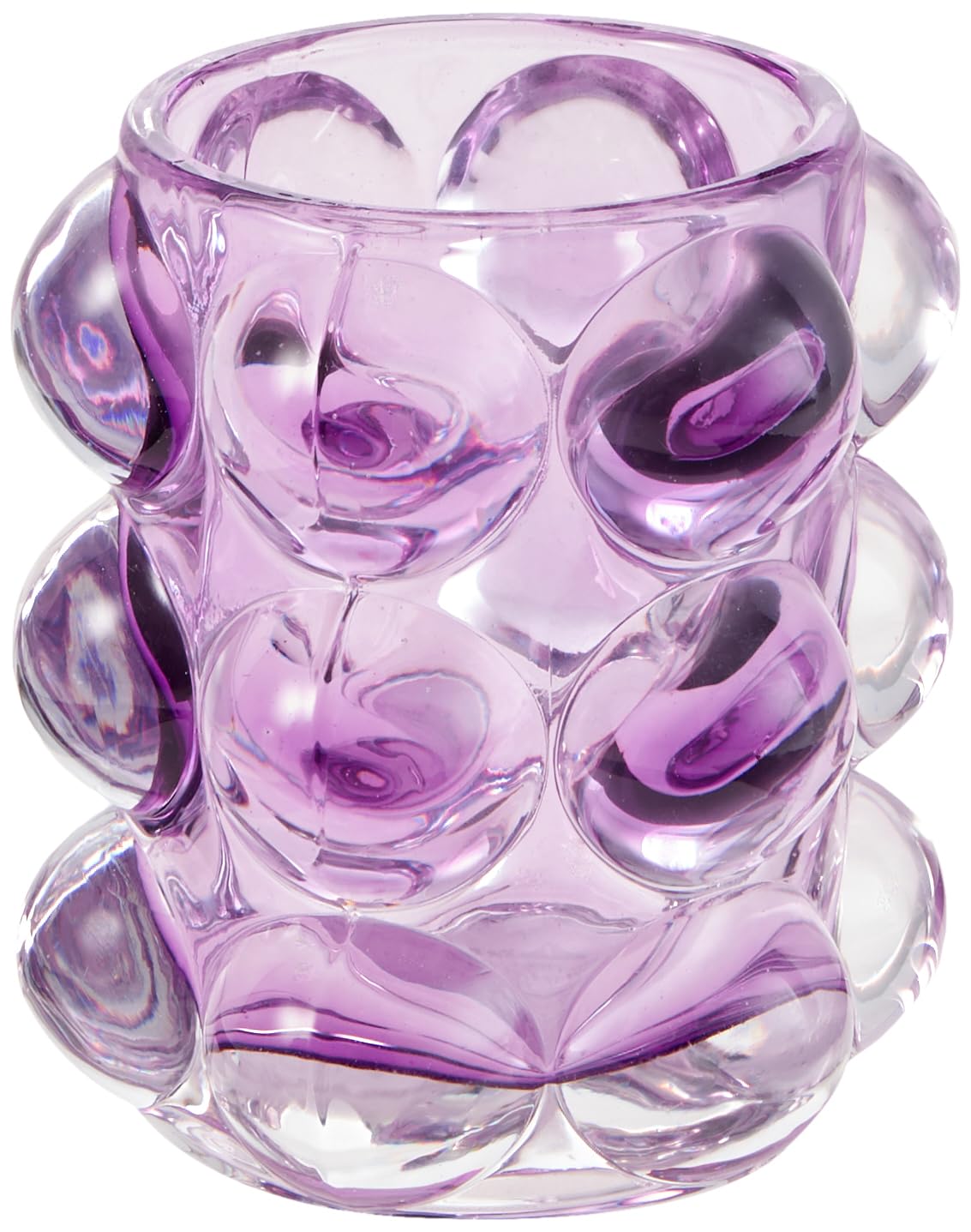 Karma, Lucia Hobnail Votive, Tea Lights Candle Holder, Glass Votive Candle Holders for Table Decorations, Baby Shower, Birthday Party, Weddings and Home Decor, Amethyst