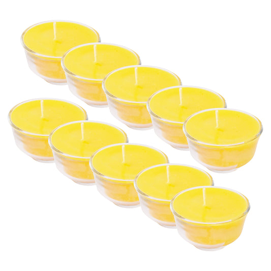Mudra Crafts Tibetan Tealight Vanaspati Ghee Butter Lamp Candle Set for Meditation, Ceremonies, Rituals, Altars, Diwali (Glass Jar)