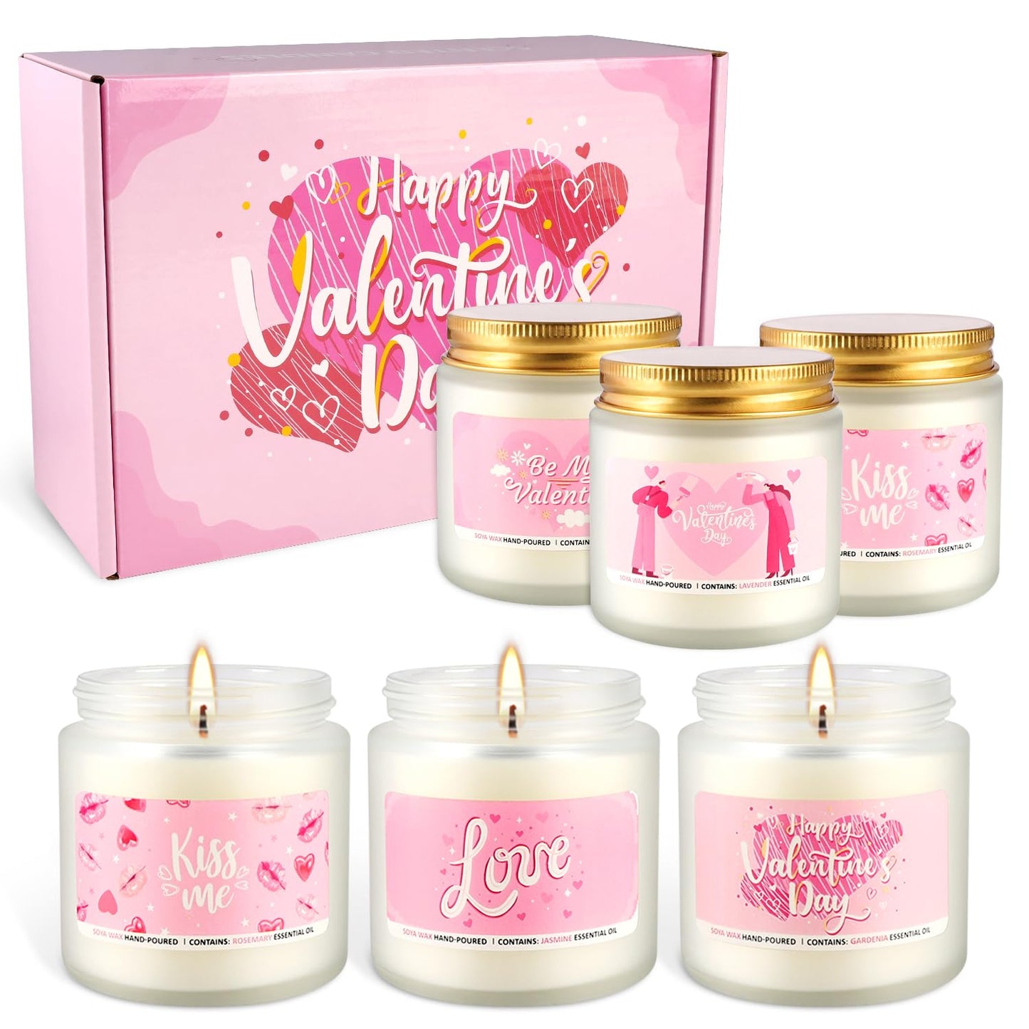 Scented Candle Gifts,6pack-Long Lasting Burning-Aromatherapy Candle for Men Husband Boyfriend,Romantic Gifts for Women, Girlfriend Wife,Mother,Home Decor,Anniversary