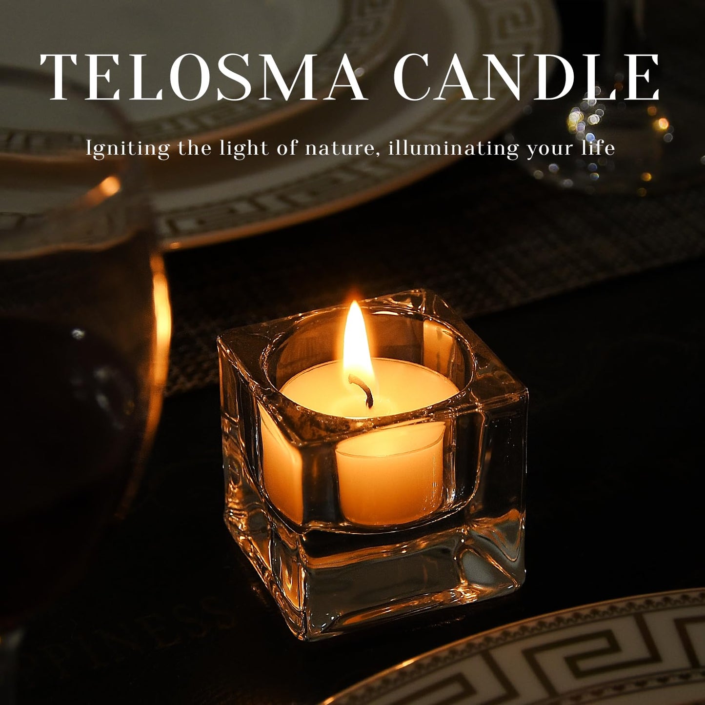 TELOSMA 12pcs Natural White Beeswax Tealight Candles - Organic Candle Natural Scent Smokeless Clean Burning